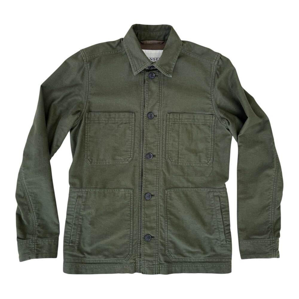 Hansen Garments Bertram Bottle Green Cotton Moleskin Work Jacket Men’s XS NWOT